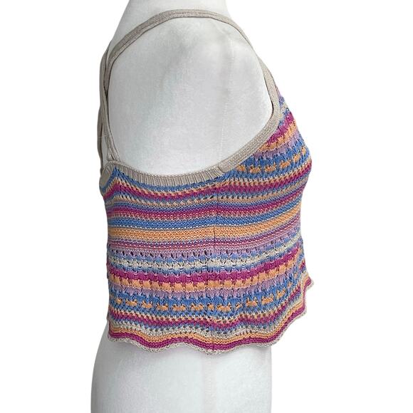 Alter’d State Women’s Women’s Crochet Cropped Tank Top Size Medium - Picture 2 of 9